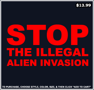 Stop The Illegal Alien Invasion T-Shirt - Anti Illegal Immigration T-Shirts